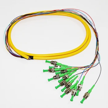 

5 Pieces 12 Cords 1.5 Meter ST APC SM Single Mode 9/125 Bundles Optical Fiber Pigtail