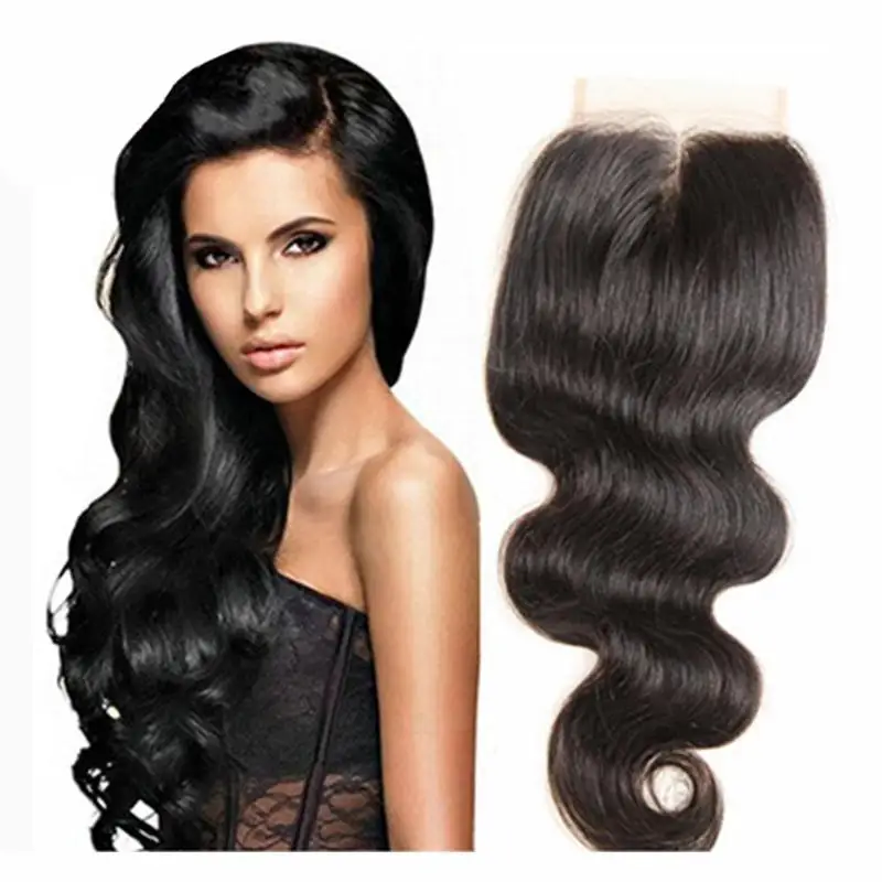 

Brazilian Body Wave Lace Closure Free Section Human Hair Natural Color for Women Wavy Cosplay Hair Wig
