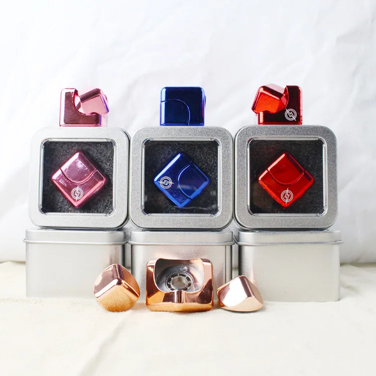 Magnetic finger rotating box gyro alloy rotating Rubik s square gyro dice between fingers fun decompression 1
