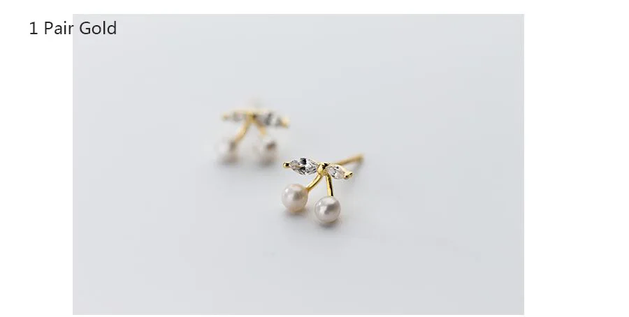 Trusta 925 пробы серебряные милые крошечные бабочки золотые серебряные 6 мм X 8 мм с прозрачным CZ серьги-гвоздики женские ювелирные изделия DS492 - Окраска металла: Gold