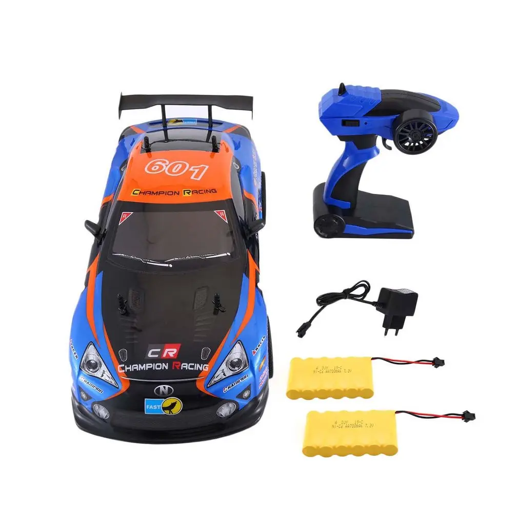 1/10 1400mAh 2,4G гоночный автомобиль 1:10 RC модель автомобиля 25 км/ч плоский спортивный Дрифт автомобиль игрушки 2 Батареи ЕС Разъем для детей - Цвет: Оранжевый