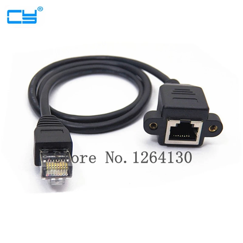 

LAN Network extension Line RJ45 male to female network cable with screw hole 50cm