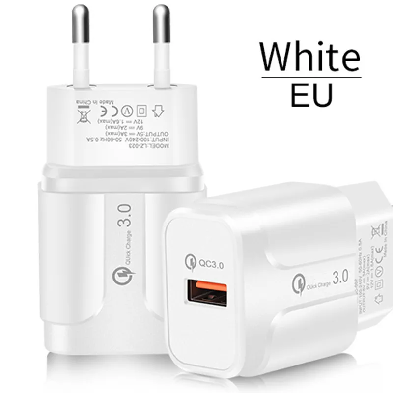 Ковбойский USB кабель QC 3,0 быстрое зарядное устройство type C зарядный провод для samsung A50 A40 S8 S10 Honor 20 10 huawei P Smart Z P20 lite P30 Pro - Тип штекера: Only White Charger