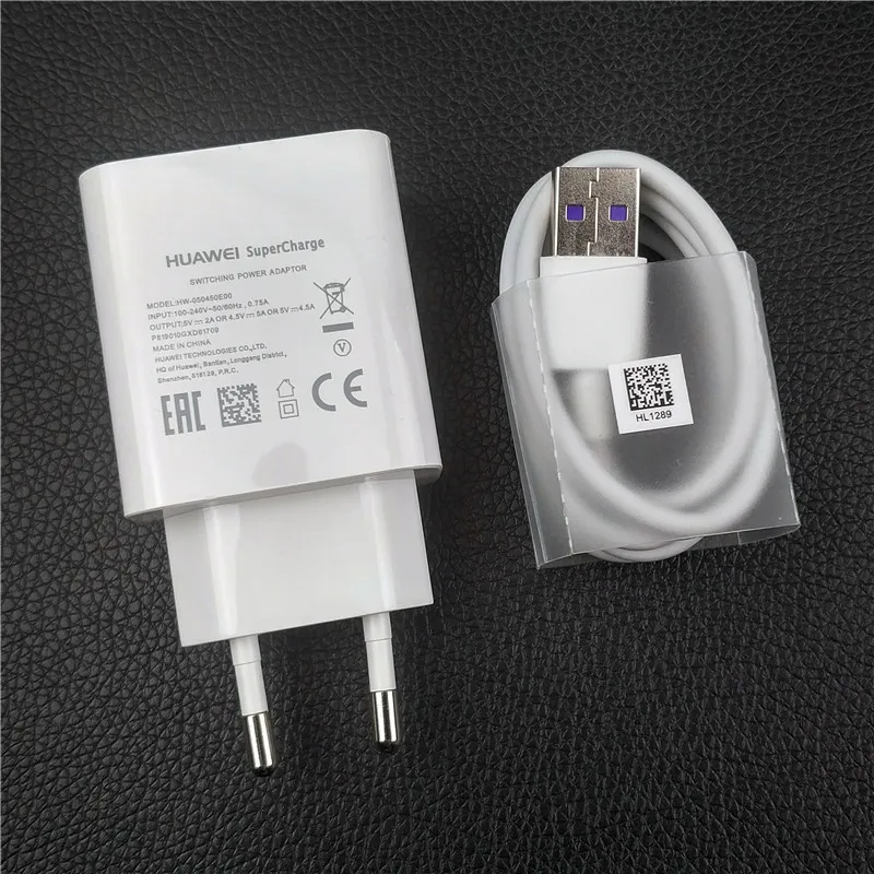 Huawei супер зарядное устройство оригинальное 5А Usb type-C кабель 40 Вт/22,5 Вт дорожный зарядный адаптер для mate 30 pro 30 20 10 P30 pro 20 10 - Тип штекера: 22.5W EU Charge Kit