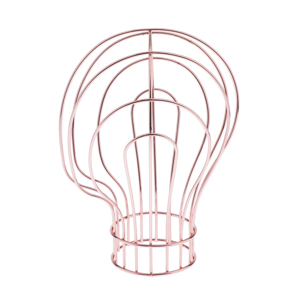 Металлическая отдельно стоящая проволочный манекен головной убор стойка/шляпа стойка/Подставка для парика демонстрационный стенд для хранения-розовое золото и золотой опционально