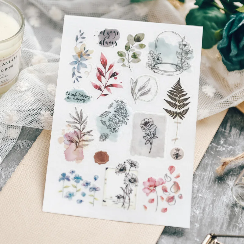RUB ON Plant Numbers Sticker Scrapbooking Junk Journal Crafts Transfer Stickers DIY Photo Albums Decorative