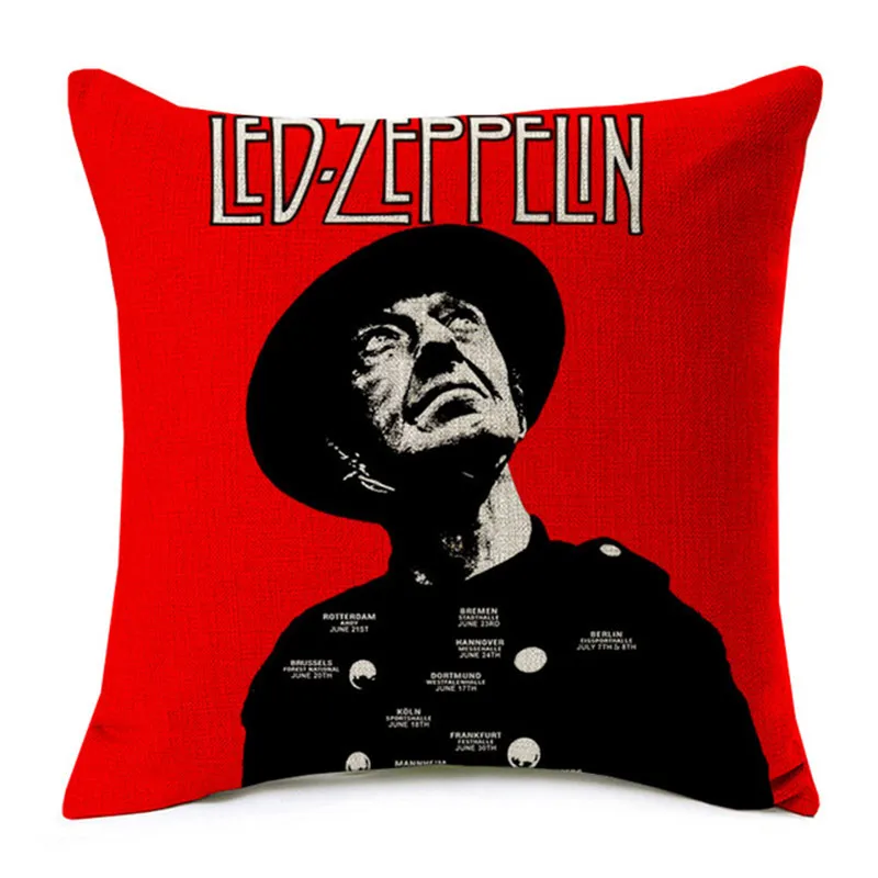Super Star Peace Love& Music 1969 Cushion Cover Rock& Roll Home Decor Pillow Case Cojines Decorativos Para Sofa Pillow Cover