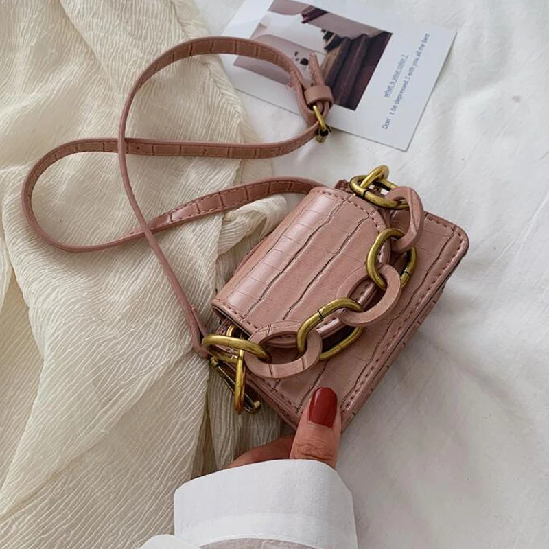 

Stone Pattern PU Leather Mini Crossbody Bags For Women 2019 Vintage Handbags Trendy Ladies Shoulder Bags Chic Handbags