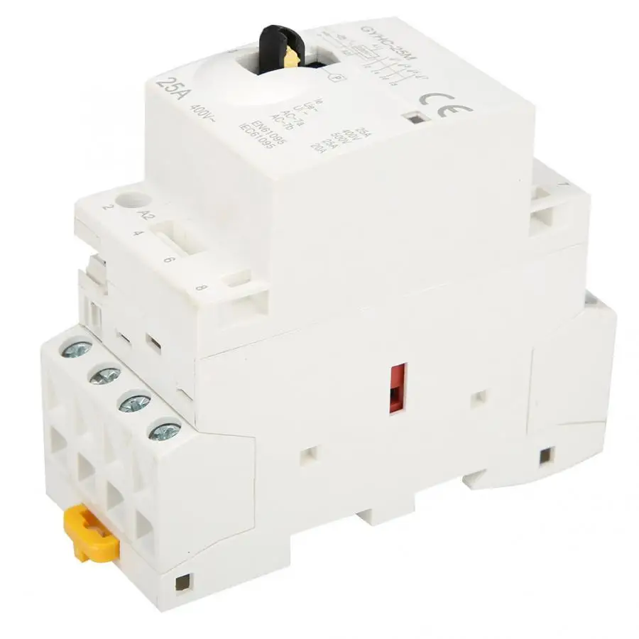Модульный контактор 4P 25A 220V 50Hz DIN Rail AC для дома с ручным управлением|Замыкатели| |