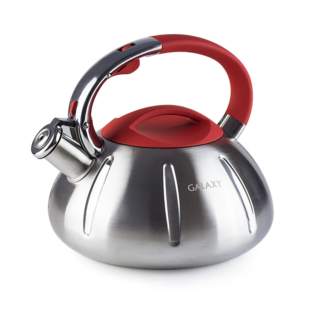 Чайник Galaxy GL 9208 (объем 3 л, высококачественная нержавеющая сталь, бакелитовые ручки, свисток)