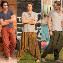 Zogaa мужские хип-хоп Ретро мешковатые хлопковые свободные поперечные брюки, мужские широкие брюки, повседневные штаны в стиле бохо, мужские поперечные брюки, 5XL 4XL