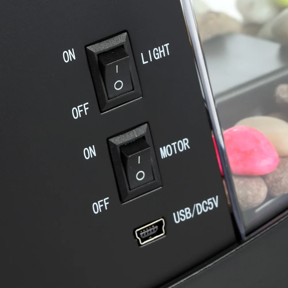24x20x каблук 10 см мини USB Подсветка ЖК-дисплей настольная лампа светильник аквариум с светодиодный Будильник внутренний прозрачный аквариум