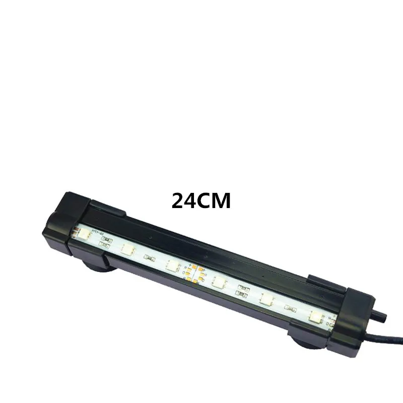 24CM Gako воздушно-пузырьковая лампа 24/32/47/51 см цветной RGB SMD аквариумный светильник Водонепроницаемый садок для рыбы погружной светильник - Цвет: 24CM