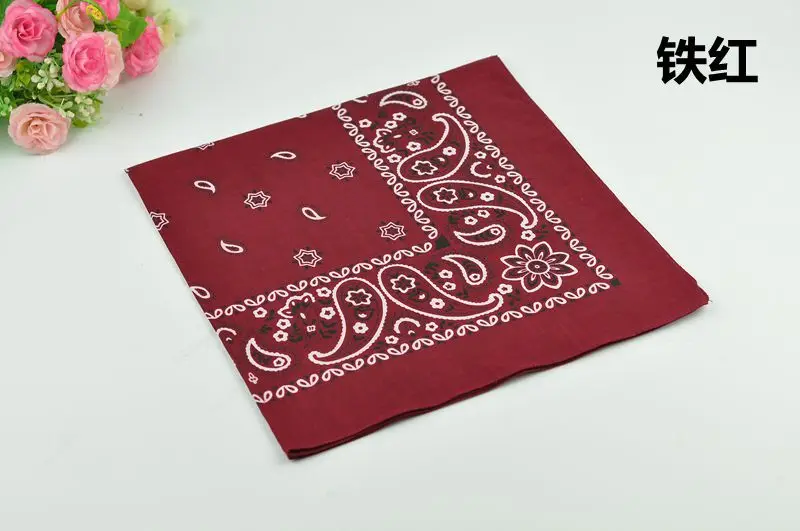 12pcs 12 шт. 45 см* 45 см винтажные хип-хоп банданы для мужчин Карманный квадратный платок женский носовой платок повязка на голову шейный шарф браслет - Цвет: 12pcs