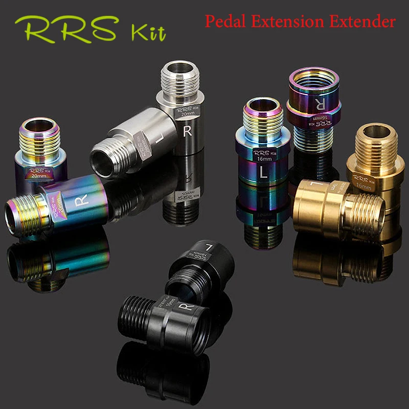 Rrskit Pedal Axle Extender 16mm/20mm Bicycle Steel Extension Bolts Spacers Suitable For Road Or Mountain