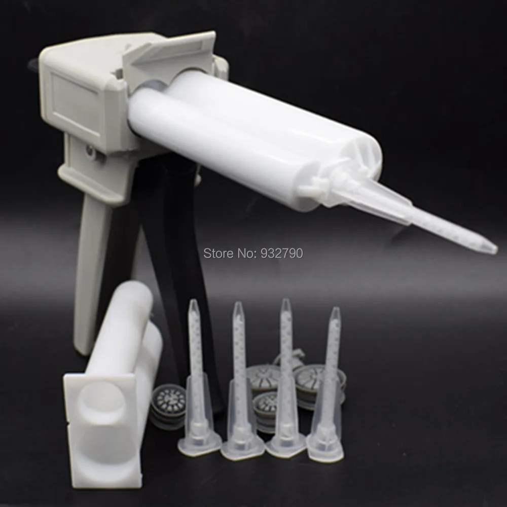 

5pcs 1:1 Mixer Tip Nozzles + 2pcs 50ml 2:1 AB Glue Cartridges + 50ml 1:1 2:1 Epoxy Applicator Gun Dispensing Gun Dispenser