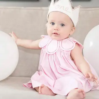 

Summer New Spain Girls Cute Dress For Toddler Kids Cotton Baby Blue short sleeve Dress Sleeveless Pink Dresses For Girls Y2820