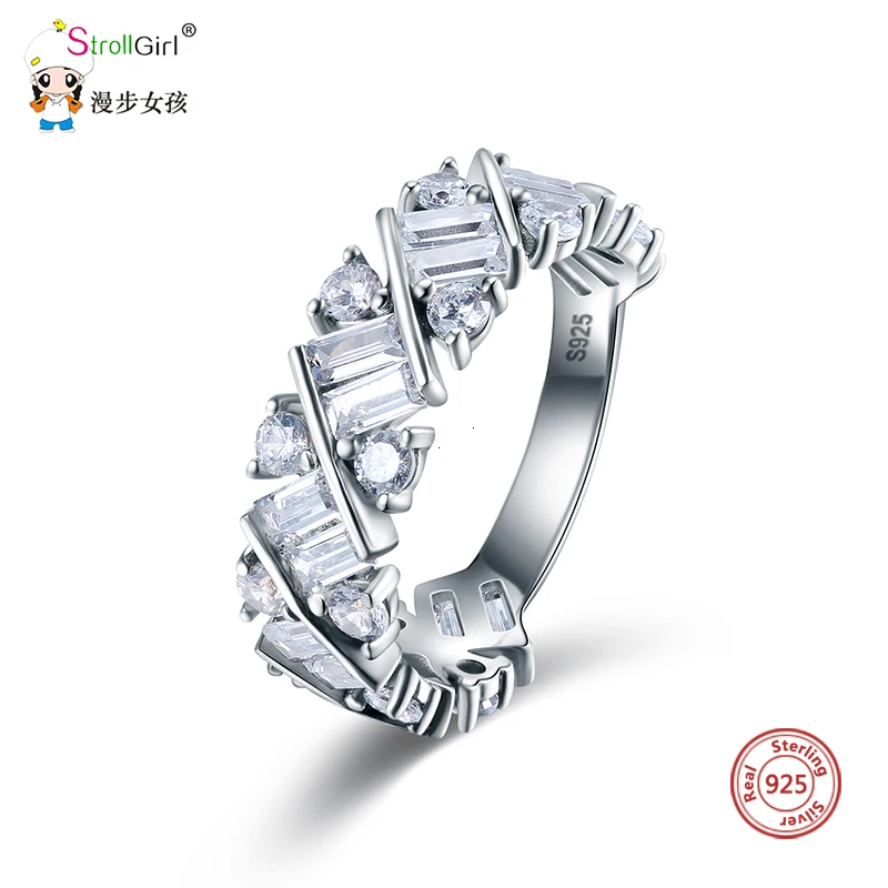 StrollGirl, новое модное обручальное кольцо с кубическим цирконием, серебро 925 пробы, роскошное обручальное кольцо для женщин, добро пожаловать, дропшиппер