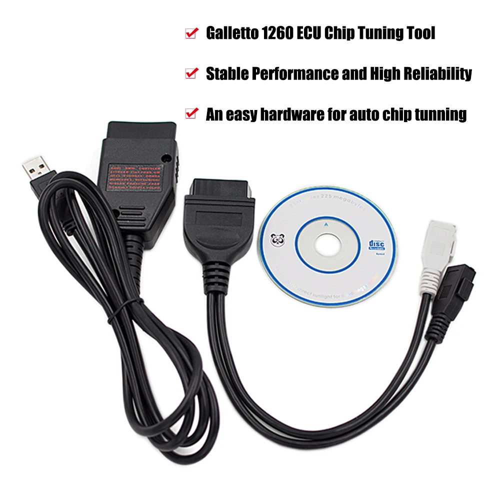 

Universal Car Diagnostic Cable Galletto 1260 ECU Chip Tuning Tool EOBD/OBD2/OBDII Car Diagnostic Cable Interface