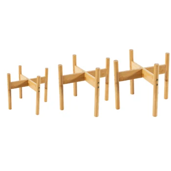 

Promotion! Wooden Flower Stand Window Balcony Desktop Mini Flower Pot Holder Pot Display Stand Flower Pot Rack Plant Pot Shelf H