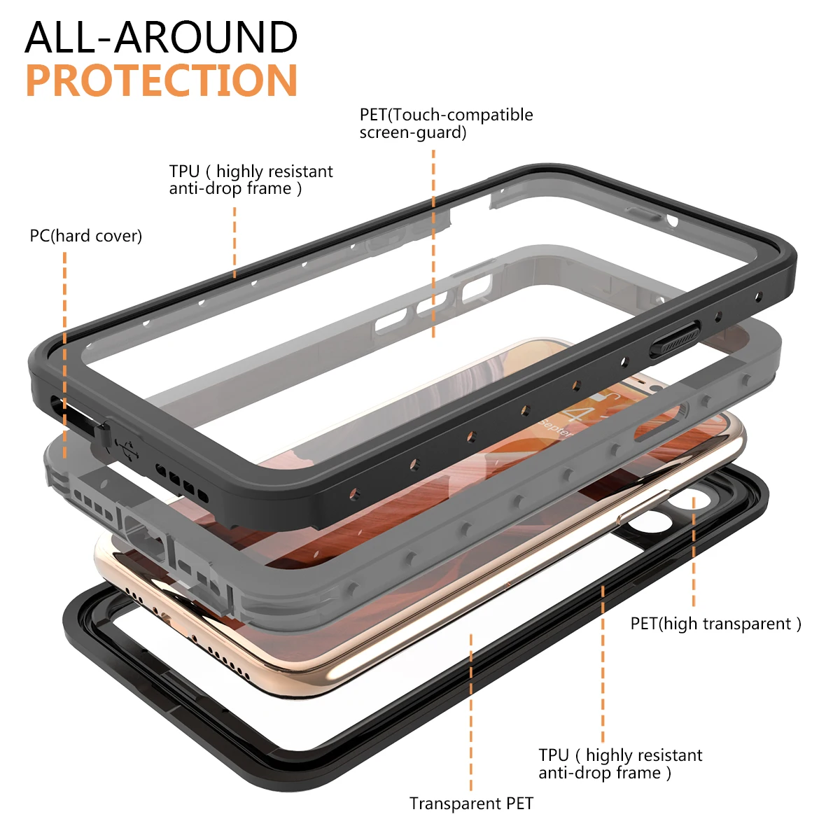 Водонепроницаемый IP68 чехол для iPhone 11 11 Pro Max XS плавание подводный дайвинг герметичный чехол для iPhone X Xs Max XR 7 8 Plus Coque