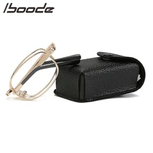 IBOODE, прогрессивные складные очки для чтения, для женщин и мужчин, металлические очки для дальнозоркости, квадратные очки для дальнозоркости, женские, мужские очки