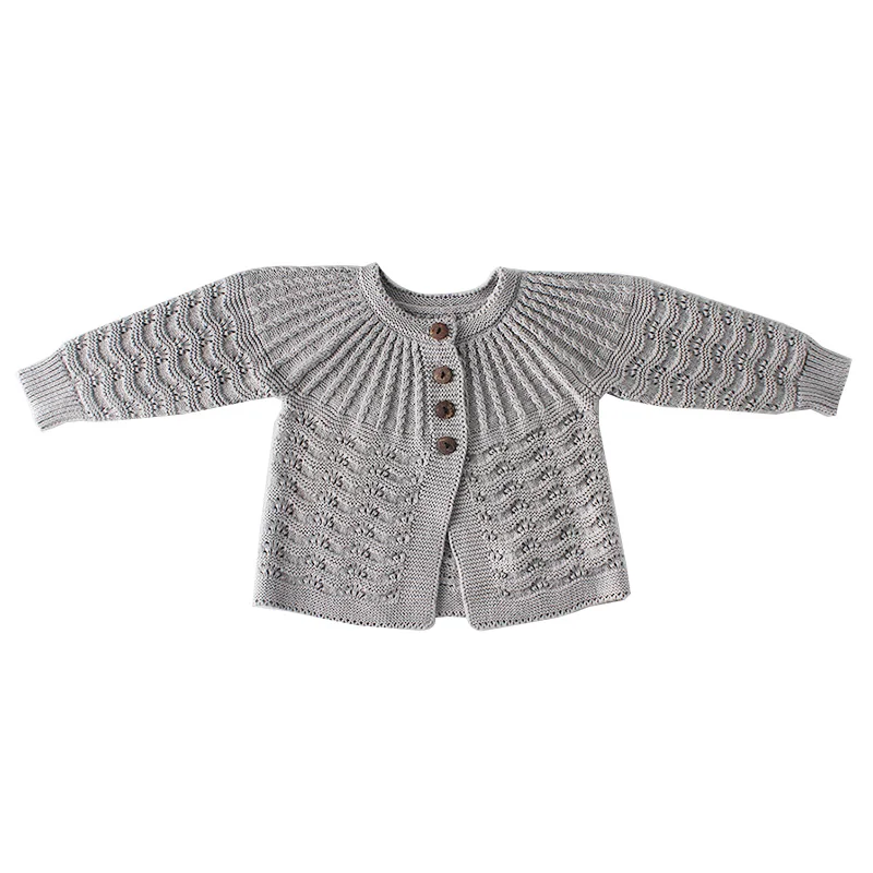 Gray baby coat Одежда для малышей; хлопковый трикотажный комбинезон для младенцев; осенний комплект для малышей с пальто; одежда для малышей; Одежда для девочек с длинными рукавами; одежда для маленьких мальчиков - Цвет: Gray baby coat