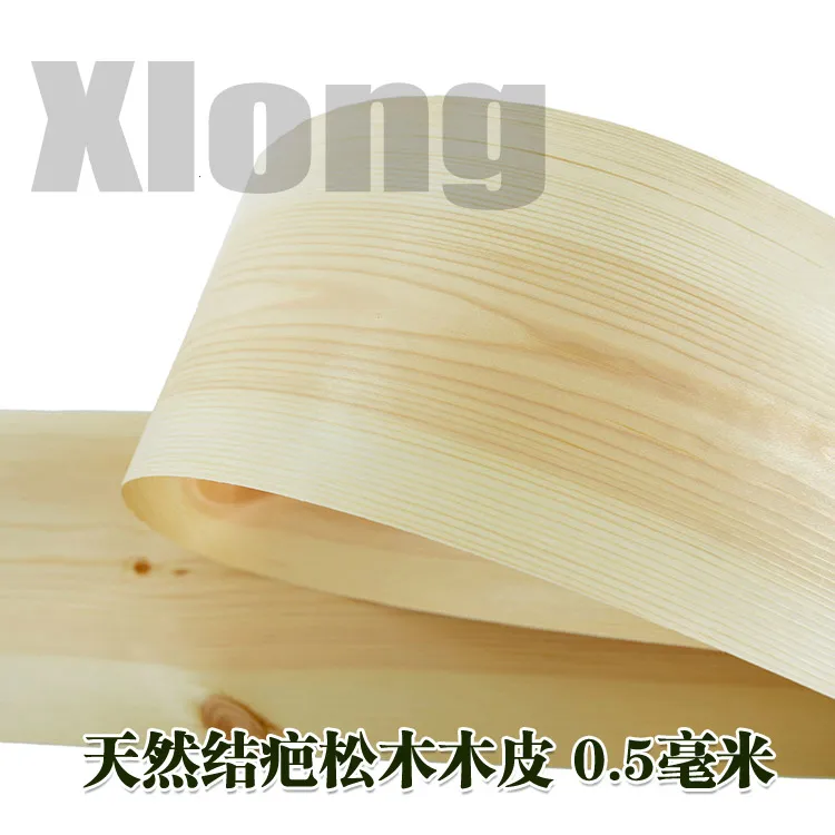 

L:2.5Meters Width:180mm Thickness:0.5mm Natural Stapling Pine Veneer Imported Knotting Pine Solid Wood Retro Stapling Style