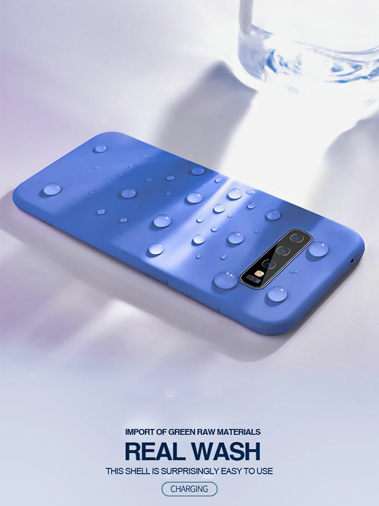

Applicable to Samsung S10 mobile phone case plus set of liquid silicone soft all-inclusive note9 solid color protective cover