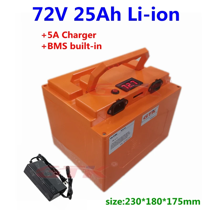 GTK 72v 25Ah 20Ah литий ионный аккумулятор с bms для 2000W 3000w электрический скутер ebike