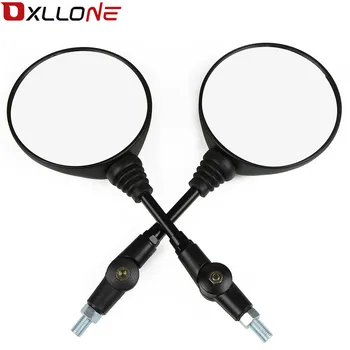 

1 Pair Universal Motorcycle Aluminum Rear View Black Handle Bar End Side Rearview Mirrors
