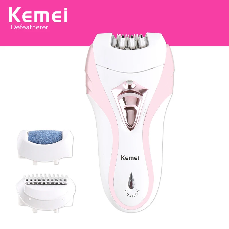 Kemei KM-3010 для женщин перезаряжаемый Электрический бритвенный женский эпилятор шлифовальный прибор для ног бикини триммер профессиональный женский уход