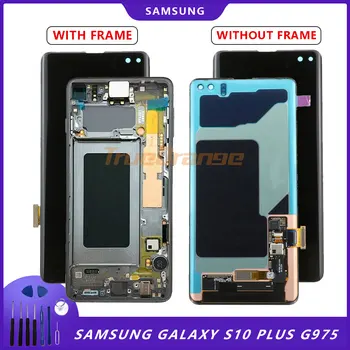 

Original LCD For Samsung Galaxy S10 Plus LCD Display Screen With Frame AMOLED S10 G973F S10 Plus G975F/DS LCD Replacment
