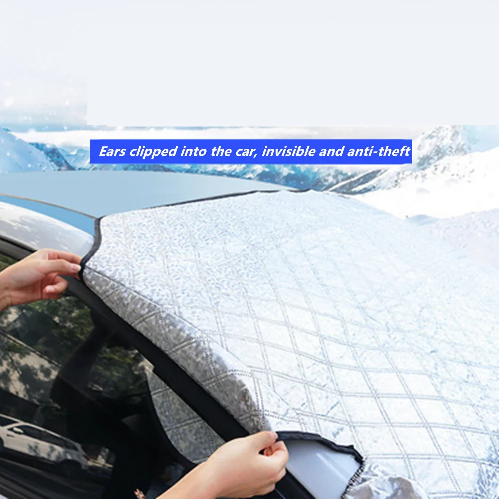 Acheter Couverture de pare-brise magnétique pour la Protection solaire  contre la neige glacée, pare-soleil épais, accessoires de voiture