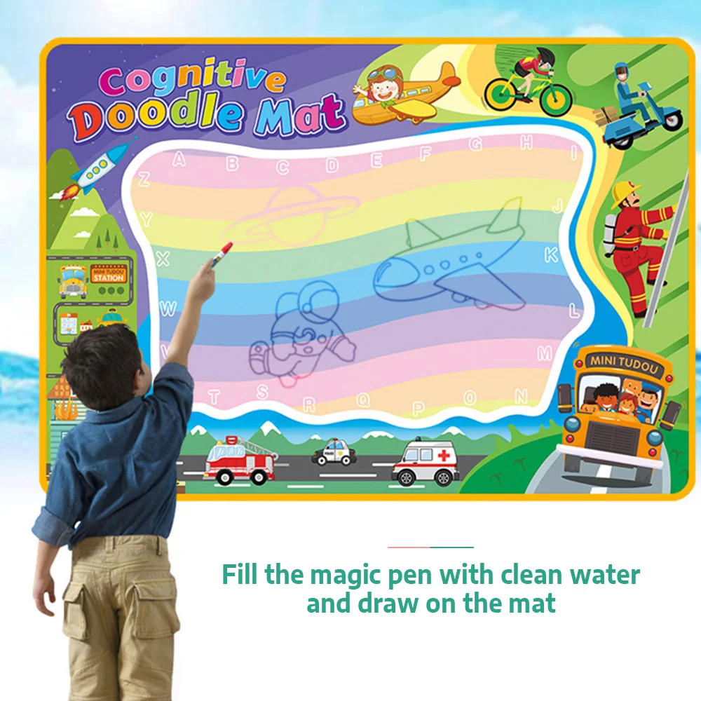 100 x 70cm Painting Cloth Cognitive Theme Graffiti Toy 