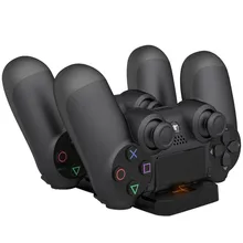 Двойное USB зарядное устройство для ps4 игр контроллер батареи зарядное устройство Быстрая зарядка станция индикатор для sony PS4 оптовый поставщик