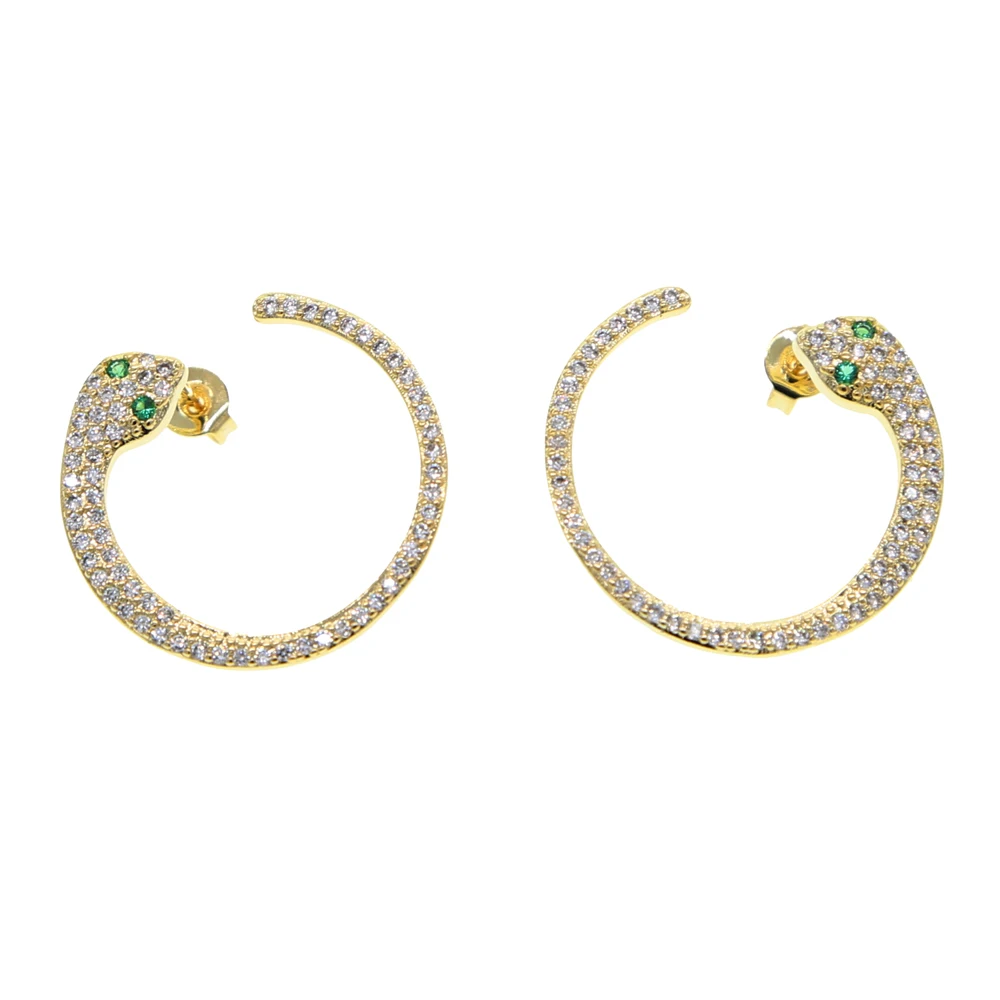 Round shape Snake hoop earring styles Personality women jewelry minimal snake cute lovely Geometric Circle hoop Earrings Jewelry - Image 4