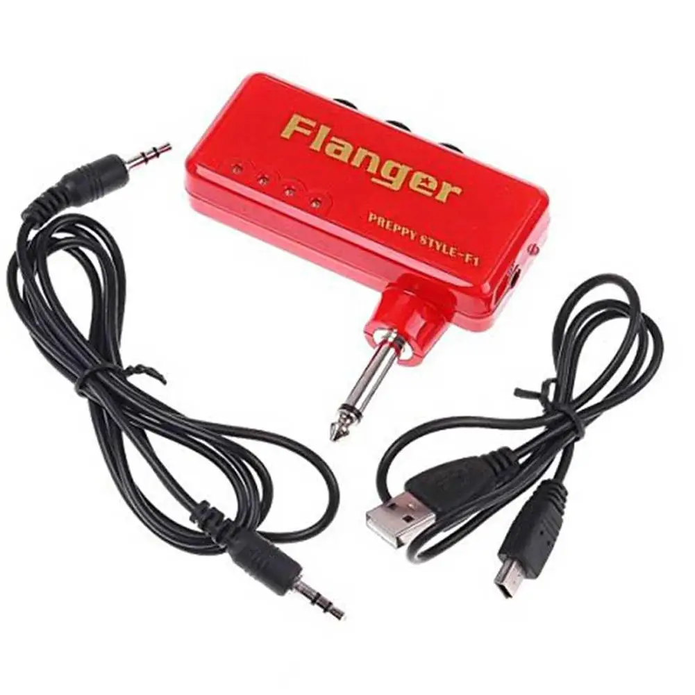 Mini Guitar Pocket AMP Headphone Output Metal Distortion AMP Simulator Effects Portable Amplifier