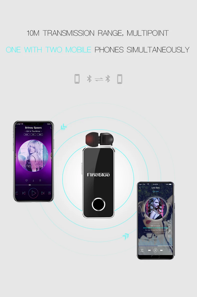 Fineblue наушники Handsfree выдвижной беспроводной Bluetooth оригинальная гарнитура стерео i-X9
