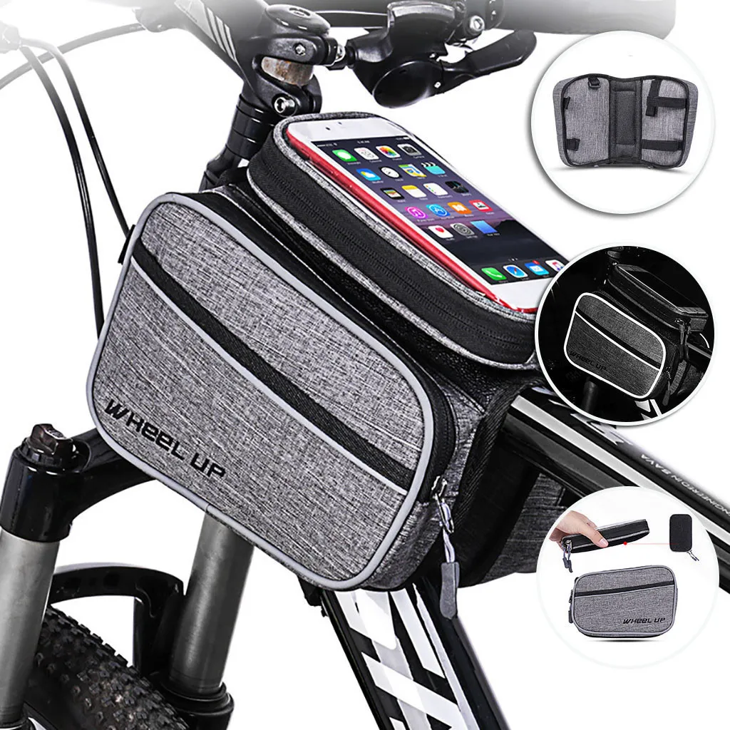 Сумка для велосипеда Водонепроницаемый сенсорный Экран велосипедная сумка Топ