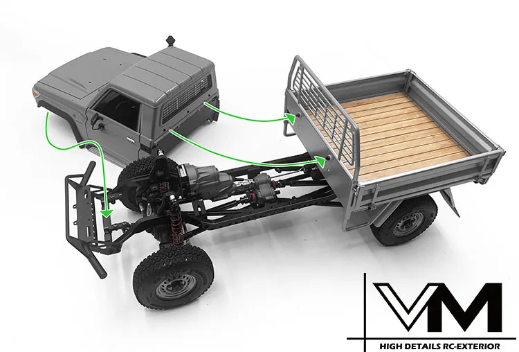 Металлическая задняя кровать для boomracing BRX01+ Killerbody LC70 запчасти