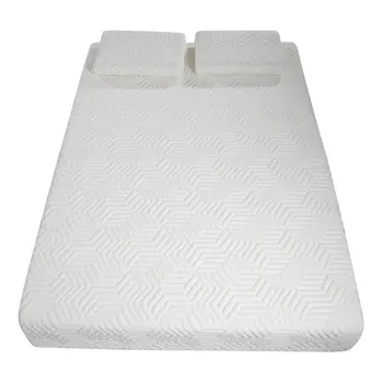 

Three Layers Cool Medium High Softness Cotton Mattress with 2 Pillows (Queen Size) White