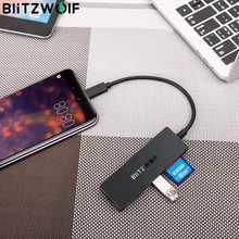 BlitzWolf BW-TH4 5 в 1 Тип-C до 3-Порты и разъёмы USB 3,0 SD Card Reader данных Hub 5 Гбит USB 3,0 USB концентраторы TF SD считыватель карт OTG