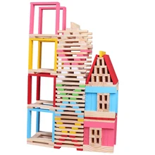 Новые деревянные блоки головоломка интеллектуальные игрушки 150 шт деревянные строительные модели материалы строительные блоки творческие строительные игрушки для детей