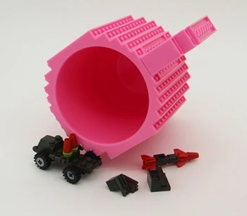 1 шт построенные кирпичные кружки типа строительные блоки кофейная чашка кружка-головоломка из блоков «сделай сам» 12 унций 350 мл кружки - Цвет: Розовый