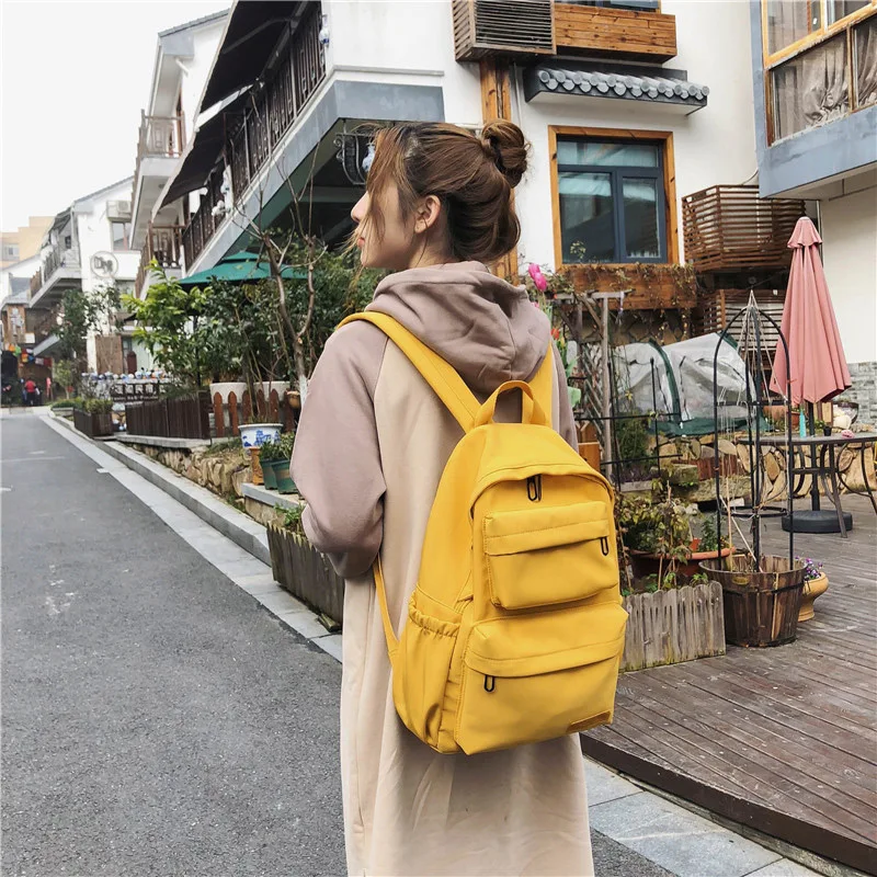 Fashion Waterproof Nylon Backpack for Women Multi Pocket Travel Backpacks Female School Bag for Teenage Girls Book Mochilas