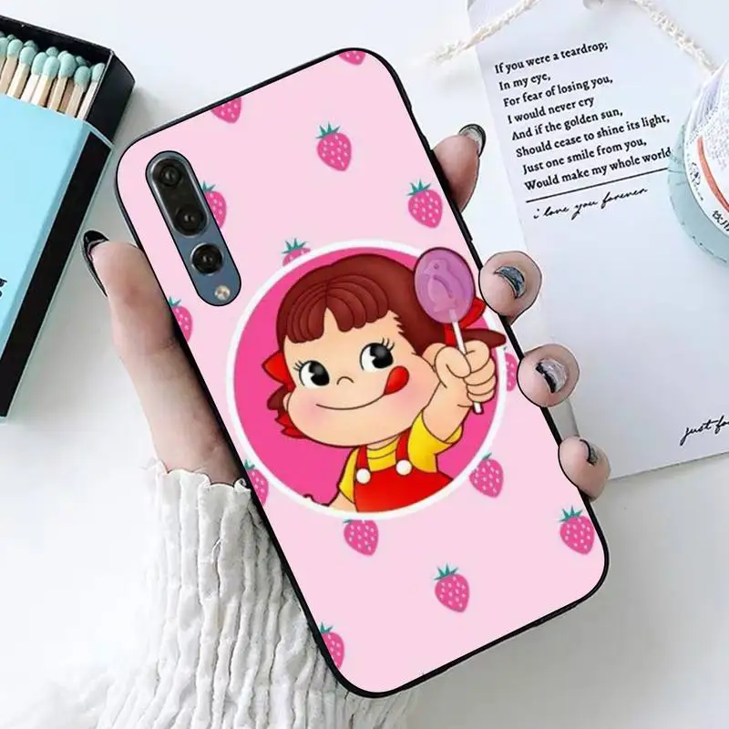 Чехол для телефона из ТПУ Fujiya Milky Peko chan черный мягкий чехол huawei P8 P9 p10 p20 P30 P40 pro lite