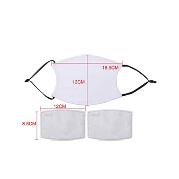 

Free Shipping 300pcs Blank Sublimation Face Mask with Filter