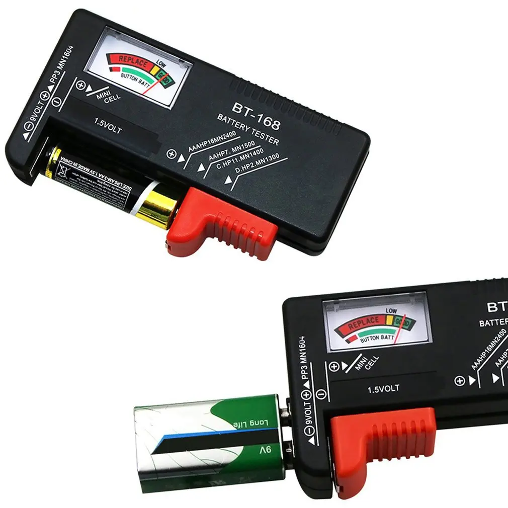 

BT168 Portable Universal Digital Battery Tester Volt Checker For AA AAA 9V Button Multiple Size Battery Tester Checker Hot
