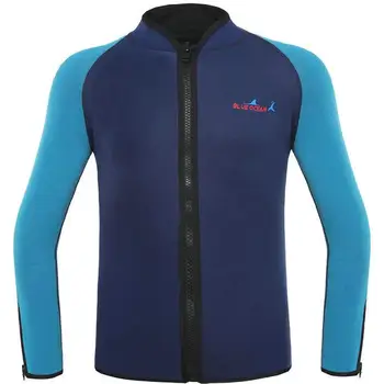 

2MM Neoprene Diving Jacket Long Sleeve Men Wetsuit Tops Triathlon Swimming Clothes Elastic Thermal Swimwear Surfing Sailing
